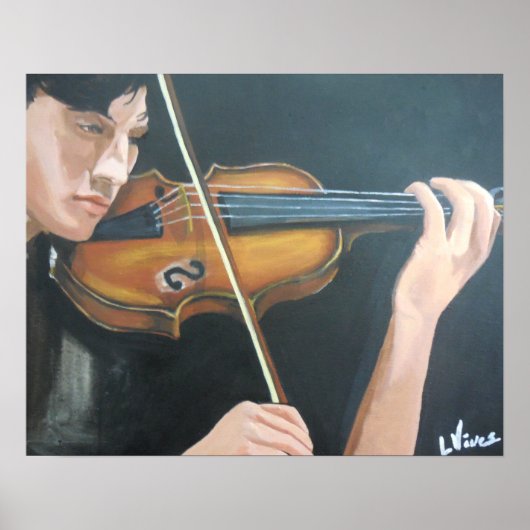 Poster Le violoniste (peinture) (Devant)