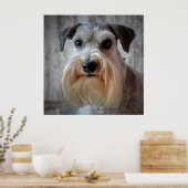 Poster Le visage de Schnauzer Dog (Cuisine)