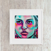 Poster Le visage des femmes peintes | Le visage de la dam