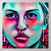 Poster Le visage des femmes peintes | Le visage de la dam (Devant)