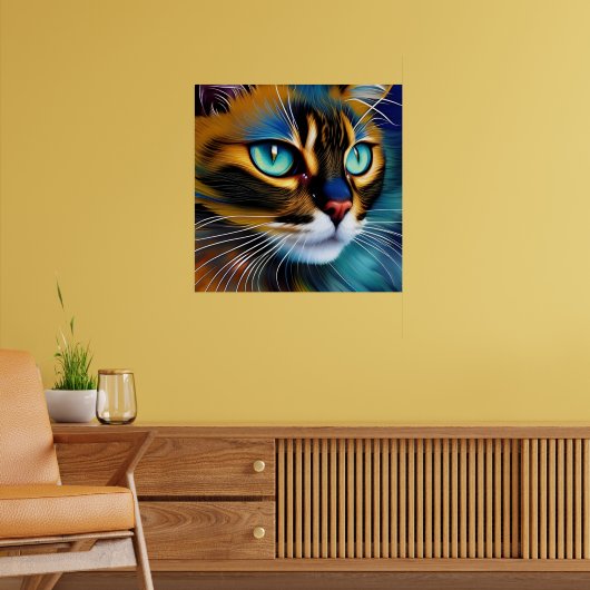 Poster Le visage d'un mignon Lynx pointe Siamese (Salon 2)