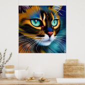 Poster Le visage d'un mignon Lynx pointe Siamese (Cuisine)