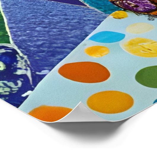 Poster Le visage d'une femme en mosaïque (Coin)