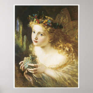 Poster Le visage équitable de la femme, Peinture des fées