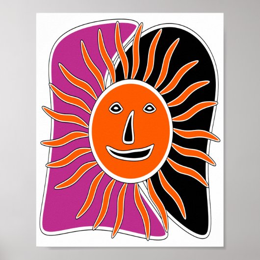 Poster Le visage souriant du soleil (Devant)