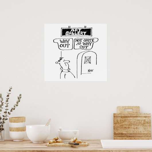 Poster Le visiteur est perplexe par les enseignes d'une g (Cuisine)