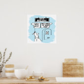 Poster Le visiteur est perplexe par les enseignes d'une g (Cuisine)