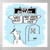 Poster Le visiteur est perplexe par les enseignes d'une g (Devant)