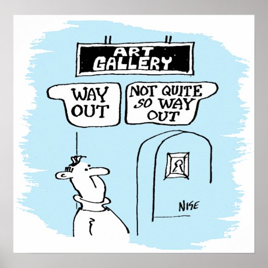 Poster Le visiteur est perplexe par les enseignes d'une g (Devant)