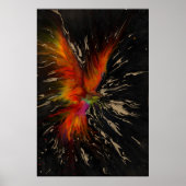 Poster Le vol du phénix – Renaissance abstraite ardente (Devant)