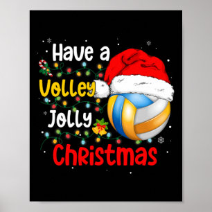 Poster Le Volley-ball De Noël A Volley Jolly Noël