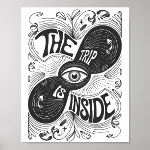 Poster Le Voyage À L'Intérieur - Psychédélique Troisième