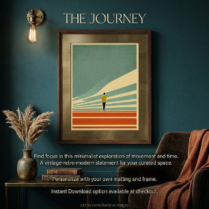 Poster "Le Voyage" Art inspirant minimaliste