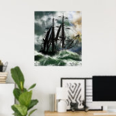 Poster Le Voyage - Columbus Naviguant Sur L'Océan (Bureau à domicile)