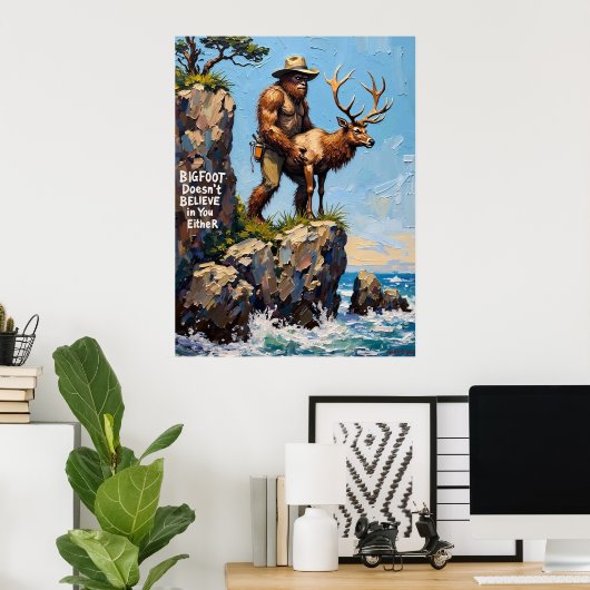 Poster Le voyage côtier de Bigfoot : une Secourt improbab (Bureau à domicile)