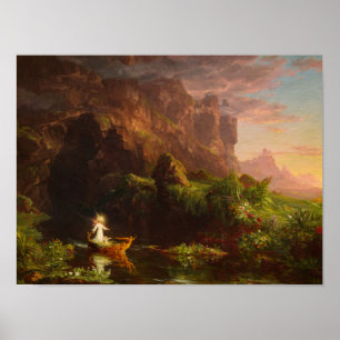 Poster Le voyage de la vie, Enfance par Thomas Cole