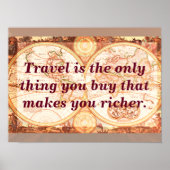Poster Le voyage vous enrichit - l'art imprimé (Devant)