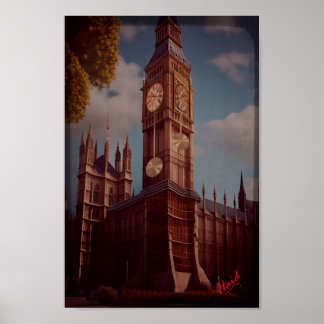 Poster Le vrai Big Ben - Gen AI