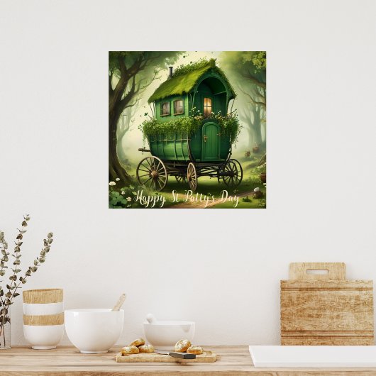 Poster Le Wagon Gitan Boho de la Saint Patrick, personnal (Cuisine)