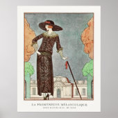 Poster Le Walker Melancholy par George Barbier (Devant)