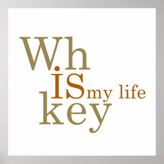 Poster le whisky est ma vie (Devant)