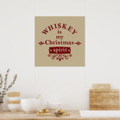 Poster le whisky est mon esprit de noël (Cuisine)