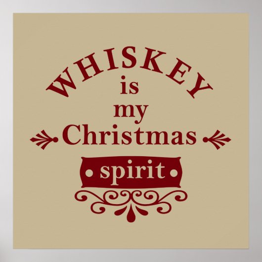 Poster le whisky est mon esprit de noël (Devant)