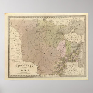 Poster Le Wisconsin et l'Iowa