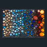 Poster le zoo d'Exoplanet<br><div class="desc">Avec l'aide de modèles scientifiques et d'informations à jour, cette affiche tente de visualiser artistiquement plus de 1100 exoplanètes connus de tous les types que nous avons découverts jusqu'à présent, arrangés par la quantité de chaleur qu'ils reçoivent de leurs étoiles, comparant leurs tailles relatives et fournissant une fenêtre sur leur...</div>