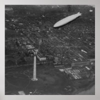 Le ZR3 de l'US Airship 'USS Los Angeles' survole