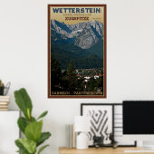 Poster Le Zugspitze au-dessus de Garmisch-Partenkirchen (Bureau à domicile)