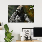 POSTER LEADER DE SILVERBACK GORILLA (Bureau à domicile)