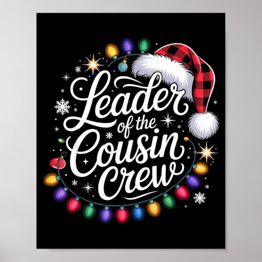 Poster Leader Of The Cousin Crew Xmas Lights Red Plaid Sa (Devant)