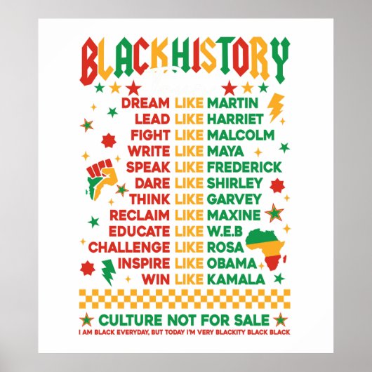 Poster Leaders de l'histoire noire (Devant)