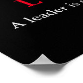 Poster Leadership de l'oeil de l'aigle noir et blanc (Coin)