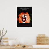 Poster Leadership motivationnel du lion (Cuisine)