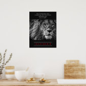 Poster Leadership motivationnel du lion (Cuisine)