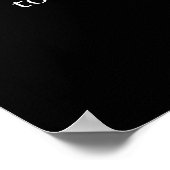 Poster Leadership motivationnel Lion noir blanc (Coin)