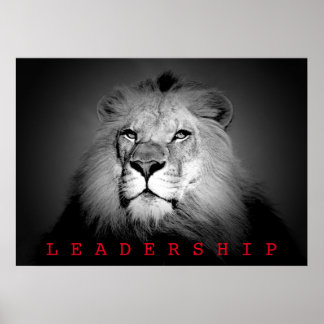 Poster Leadership motivationnel Roi Lion