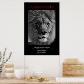 Poster Leadership Motivationnel tendance Lion Art (Cuisine)