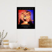 Poster Leadership Motivationnel tendance Lion Pop Art (Cuisine)