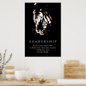 Poster Leadership motivationnel Tiger Pop Art (Cuisine)