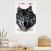 Poster Leadership motivationnel Wolf Eyes (Cuisine)