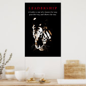 Poster Leadership tigre Inspiration (Cuisine)