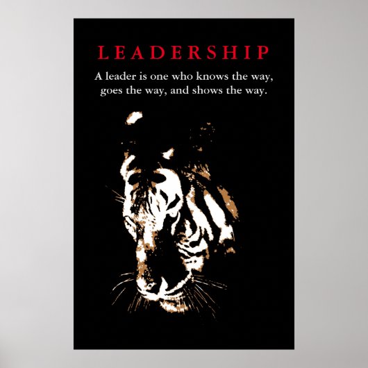 Poster Leadership tigre Inspiration (Devant)