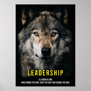 Poster Leadership - Wolf Pack, Alpha Homme, Leader