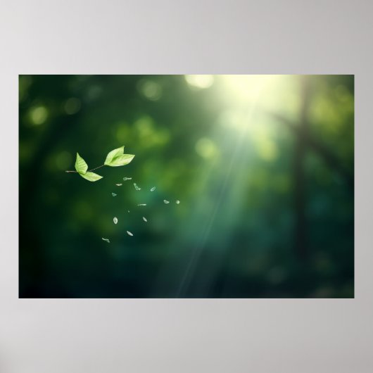 Poster Leaf Air Nature Serene Tranquille Tranquille (Devant)