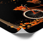 Poster Leaf de chien Automne Cyclisme d'automne amusant D (Coin)