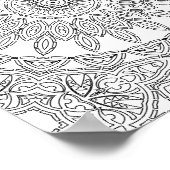 Poster Leaf Ring Mosaic Coloring Page Pattern Design (Coin)