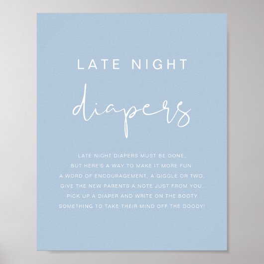 Poster LEAH Vibrant Pastel Blue Late Night Diapers Jeu (Devant)